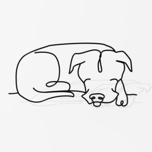Metal Dog Wall Decor | Minimalist Room & Living Room Wall Decor - Sleeping🙉